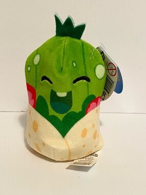 Cats vs Pickles 4” Veggie Wrap 263 Plush Beanie Stuffed Animal NWT Kawaii Food